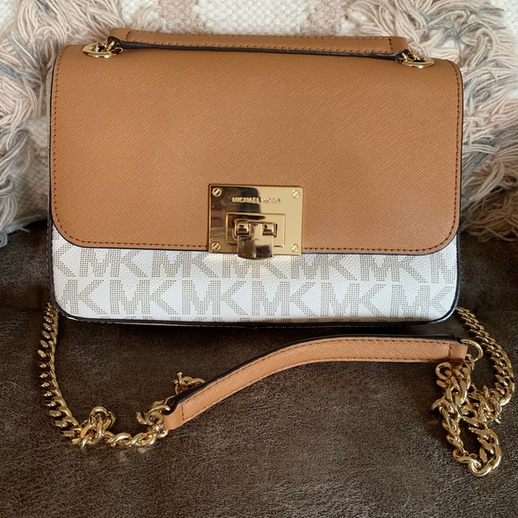 MICHAEL Michael Kors Handbags - Michael Kors leather Vanilla/acorn shoulder bag